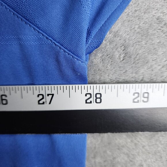 Mens Blue Adidas Polo Shirt 100% Polyester Short Sleeve Climalite Size XL - Picture 11 of 13